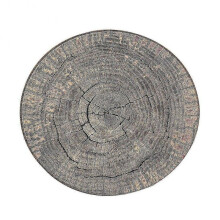 Tlmccf Round Area Rugs for Dining Room Entryway Foyer Living Room Bedroom(100cm)(Brown)