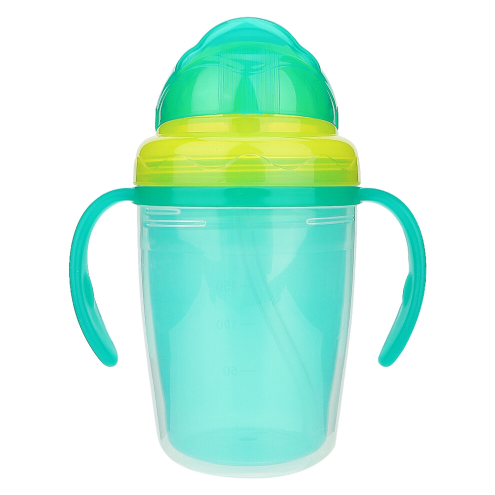 Baby Cup Straw Water Feeder Portable Handle Drinker (Green)