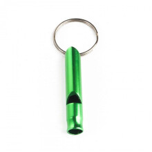 (Green) 5pcs Outdoor Small Whistle For Hiking Camping Climbing Aluminum Alloy Whistle, Rescue Referee Keychain Pendant Small