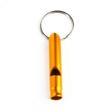 (Gold) 5pcs Outdoor Small Whistle For Hiking Camping Climbing Aluminum Alloy Whistle, Rescue Referee Keychain Pendant Small