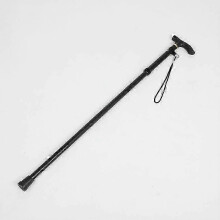 (Silver, One size) Aluminum alloy trekking pole telescopic ultra-light four-section pole