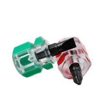 Short Screwdriver, Sewing Machine Screwdriver for Snarrow Place (Red and Green) 3 Pieces Mini Flathead Screwdriver and 3 Pieces Short Phillips Screwd