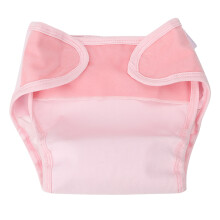Waterproof Breathable Cotton 3-Layer Reusable Diaper Pants Pink M