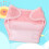 Waterproof Breathable Cotton 3-Layer Reusable Diaper Pants Pink M 4