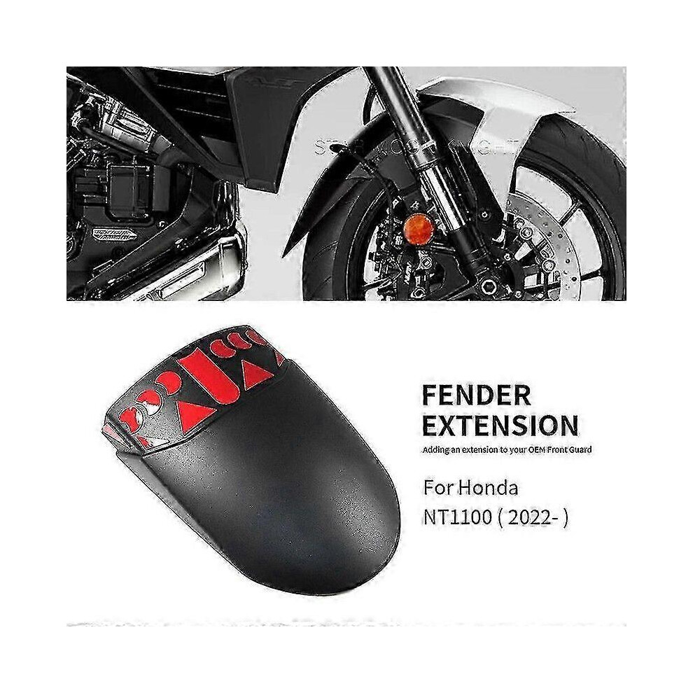 Kikidex (As Show, One Size) Nt1100 Motorcycle Accessories Front Fender Mudguard Extender Extension For Honda Nt 1100 Nt1100 2022- 2025