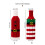 Tenues de bouteille de vin tricotées de noël, 2 pièces,-bande 4