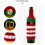 Tenues de bouteille de vin tricotées de noël, 2 pièces,-bande 5