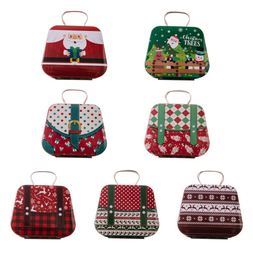 Boîtes décoratives en fer pour bonbons de noël, 5 pièces,-Type A 1