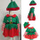 Robe de Noël décontractée à manches longues pour enfants-Vert 4 3