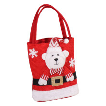 Christmas Candy Bags For Kids Felt Carrying Pouches With-bear