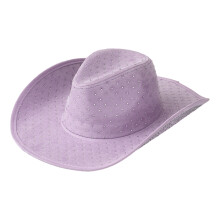 Jeweled Crystal Party Hat Bride Hat Cowboy Hats for-Purple