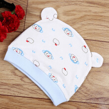 Neugeborene Baby Weiche Baumwolle Mütze Strick Kappe Blau