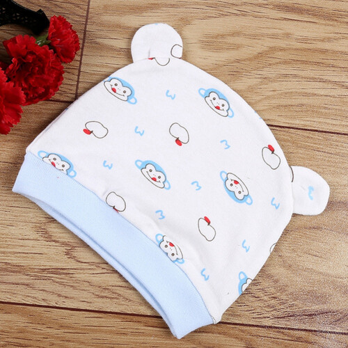 Cappellino in Cotone Morbido per Neonati (Blu)