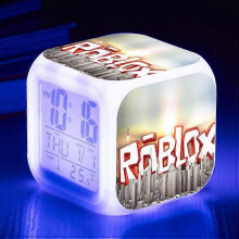 (Threesidedalarmclock,shape21)Print Digital Alarm Clock 7 Color Changing Game Night Light Led Display Bedside Clock Home Decor Kids Toy Gifts