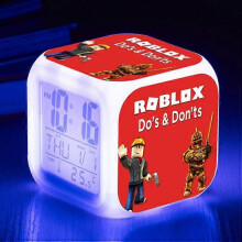 (Threesidedalarmclock,shape22)Print Digital Alarm Clock 7 Color Changing Game Night Light Led Display Bedside Clock Home Decor Kids Toy Gifts