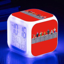 (Threesidedalarmclock,shape19)Print Digital Alarm Clock 7 Color Changing Game Night Light Led Display Bedside Clock Home Decor Kids Toy Gifts