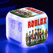 (Threesidedalarmclock,shape13)Print Digital Alarm Clock 7 Color Changing Game Night Light Led Display Bedside Clock Home Decor Kids Toy Gifts