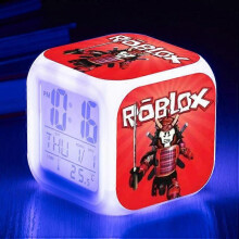 (ThreesidedalarmclockUSBcable,shape15)Print Digital Alarm Clock 7 Color Changing Game Night Light Led Display Bedside Clock Home Decor Kids Toy Gifts