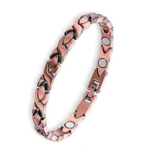 (MY85) Men's Copper Bracelet,3X Strength 99.99% Pure Copper Magnetic Bracelets with Magnets,Adjustable Length with Sizing Tool