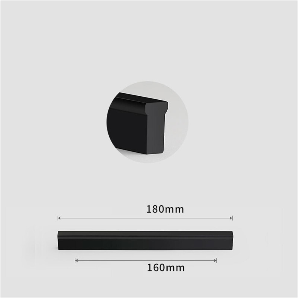 160Mm Aluminium Alloy T-Handle For Cabinet Drawer Wardrobe Closet Black 7901357226927