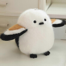 (Titmouse) Colorful Parrot Plush Toy with Strap Realistic Bird Plushie Stuffed Animal Doll Pillow Home Office Bedroom Decoration Kids Adults