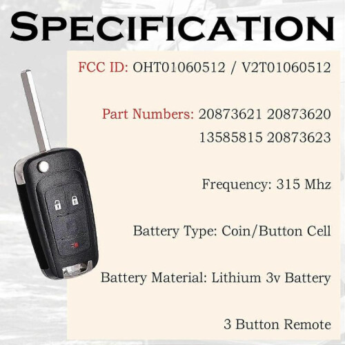 Keyless Entry Remote Control Key Fob Replacement Fits for GMC Terrain 2010-2020 2
