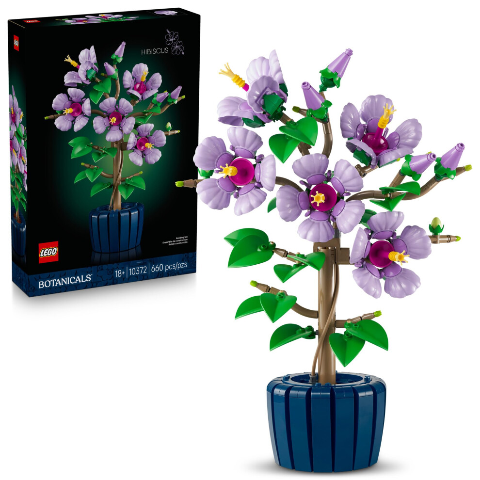 Women's Lego Botanicals Hibiscus Flower Building Set - Artificial Plant & Flower Building Blocks For & Men, Ages 18+