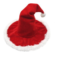 Stijlvolle kerstmuts, elegante heksenhoed, verdikte warme-Rood