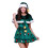 Kerstboomkostuumaccessoire inclusief kerstmuts,-Groene L 1