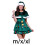 Kerstboomkostuumaccessoire inclusief kerstmuts,-Groene L 3