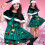 Kerstboomkostuumaccessoire inclusief kerstmuts,-Groene L 6
