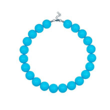 (Sky blue necklace 3) Colorful Resin Beaded Statement Choker Necklace Acrylic Chunky Beads Necklace