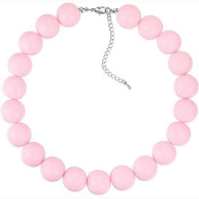 (Pink necklace 1) Colorful Resin Beaded Statement Choker Necklace Acrylic Chunky Beads Necklace