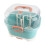 Compact Plastic Nursing Bottle Storage Box - Green, Dustproof & Draining 10