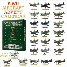 (Airplane) 2025 Kids Car Advent Calendar, 24-Pack Alloy Car Toy Christmas Countdown Calendar, Ideal Gift for Boys and Girls