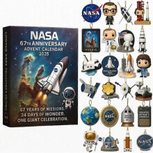 (NASA) 2025 Kids Car Advent Calendar, 24-Pack Alloy Car Toy Christmas Countdown Calendar, Ideal Gift for Boys and Girls