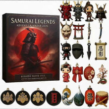 (Japanese samurai) 2025 Kids Car Advent Calendar, 24-Pack Alloy Car Toy Christmas Countdown Calendar, Ideal Gift for Boys and Girls