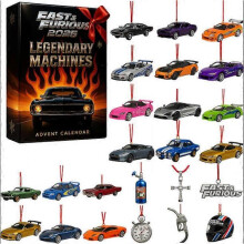 (fast and Furious) 2025 Kids Car Advent Calendar, 24-Pack Alloy Car Toy Christmas Countdown Calendar, Ideal Gift for Boys and Girls