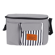 Babywagen-Tasche aus Oxford-Stoff, wasserdicht, Grau