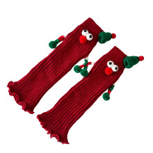 Christmas Magnetic Leg Warmers Novelty Holding Hands-Red