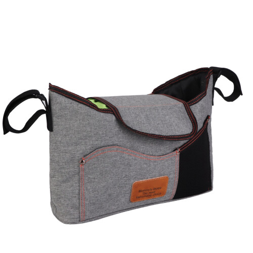 Large Capacity Hanging Stroller Organizer Bag Gray 1