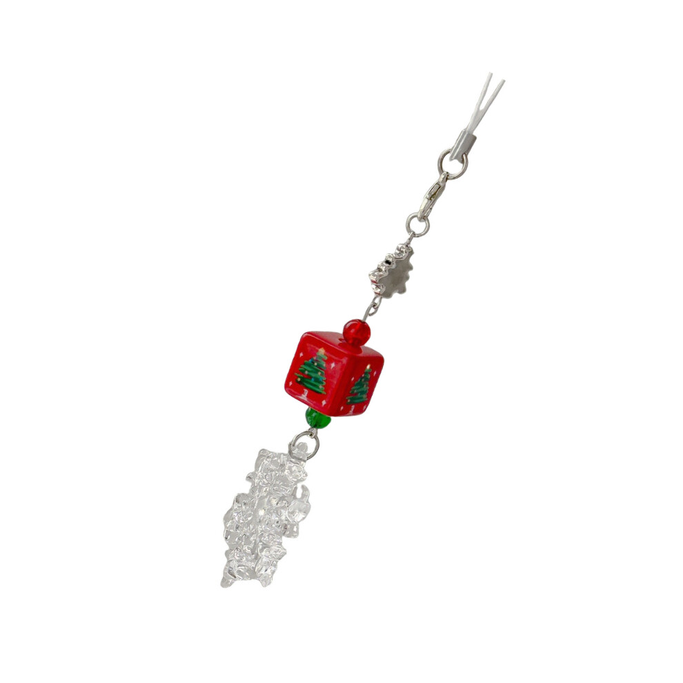 Christmas Beaded Phone Charm Christmas-Christmas Tree Lanyard 7751000331986
