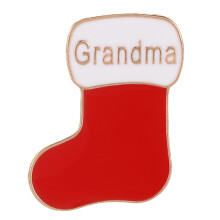 Elegant Christmas Sock Brooch Collar Pin Jewelry-Grandma