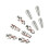 Elegant Long Square Christmas False Nails with Glittering and 5