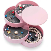 2024 Jewelry Organizer, Small Jewelry Box Earring Holder for Women, Jewelry Storage Box 4-layer