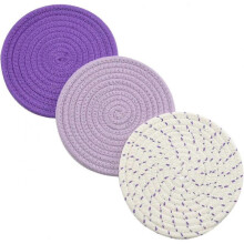 2024 Kitchen Pot Holders Set Trivets Set 100% Pure Cotton Thread Weave Hot Pot Holders Set (set Of 3) Stylish Coasters, Hot Pads, Hot Mats, Spoon Rest