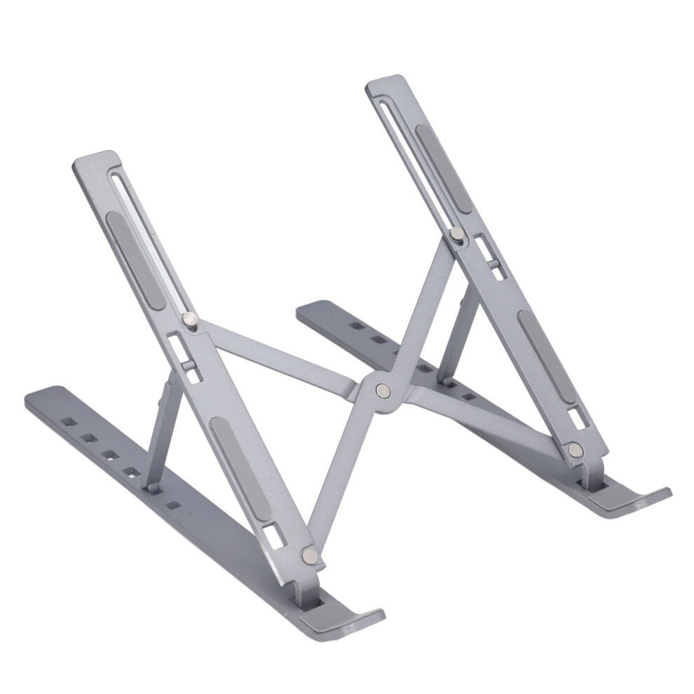 Gray Portable Aluminum Laptop Stand Adjustable Folding For Laptops & Tablets