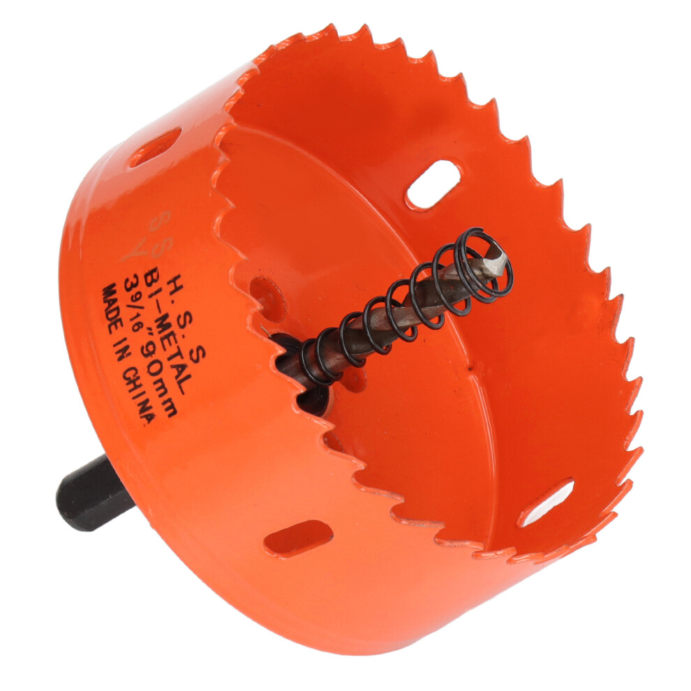 Bimetal Hole Saw 3 9/16In (90Mm) For Wood Pvc Metal With Heavy Duty Arbor 8411357234420