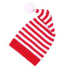 Mooie kerstmuts gebreide muts voor volwassen-rood en wit raster