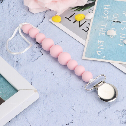 Portable Baby Pacifier Chain Holder Pink 1
